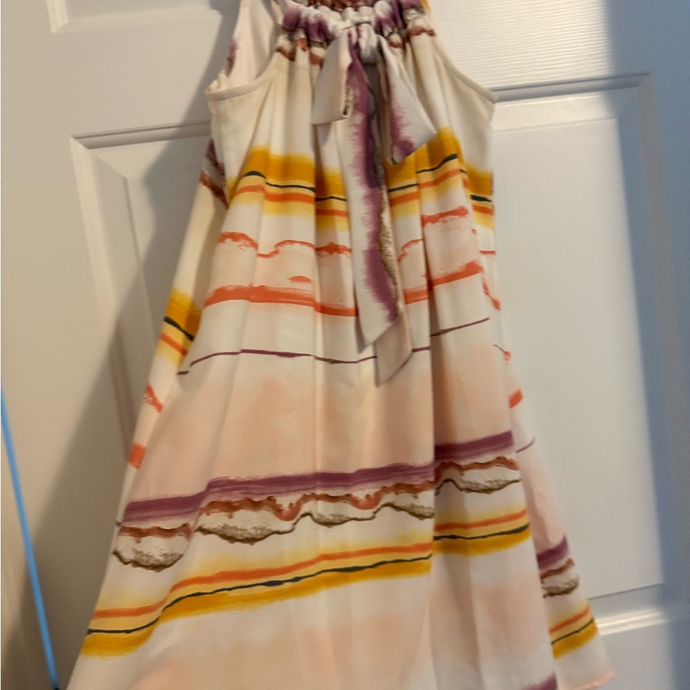 Nine West High Low Dress with Multicolor Stripes